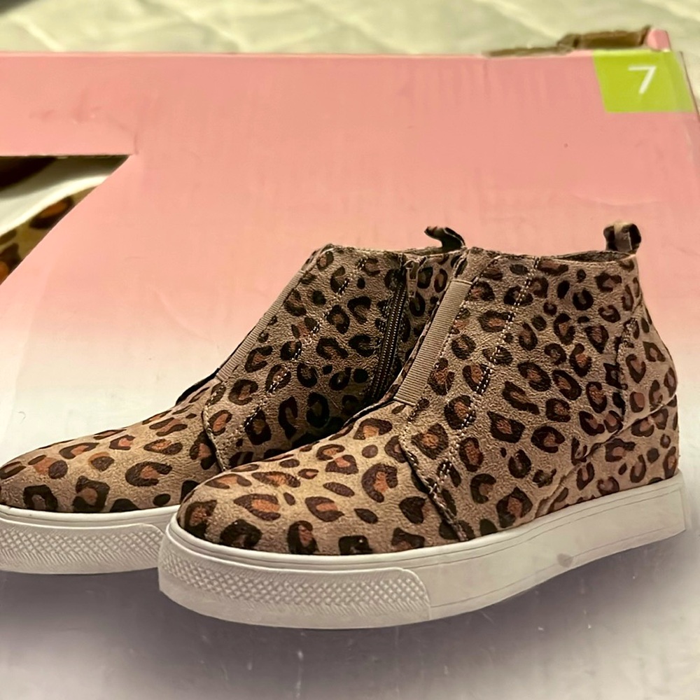 Serra leopard wedge sneaker shoes